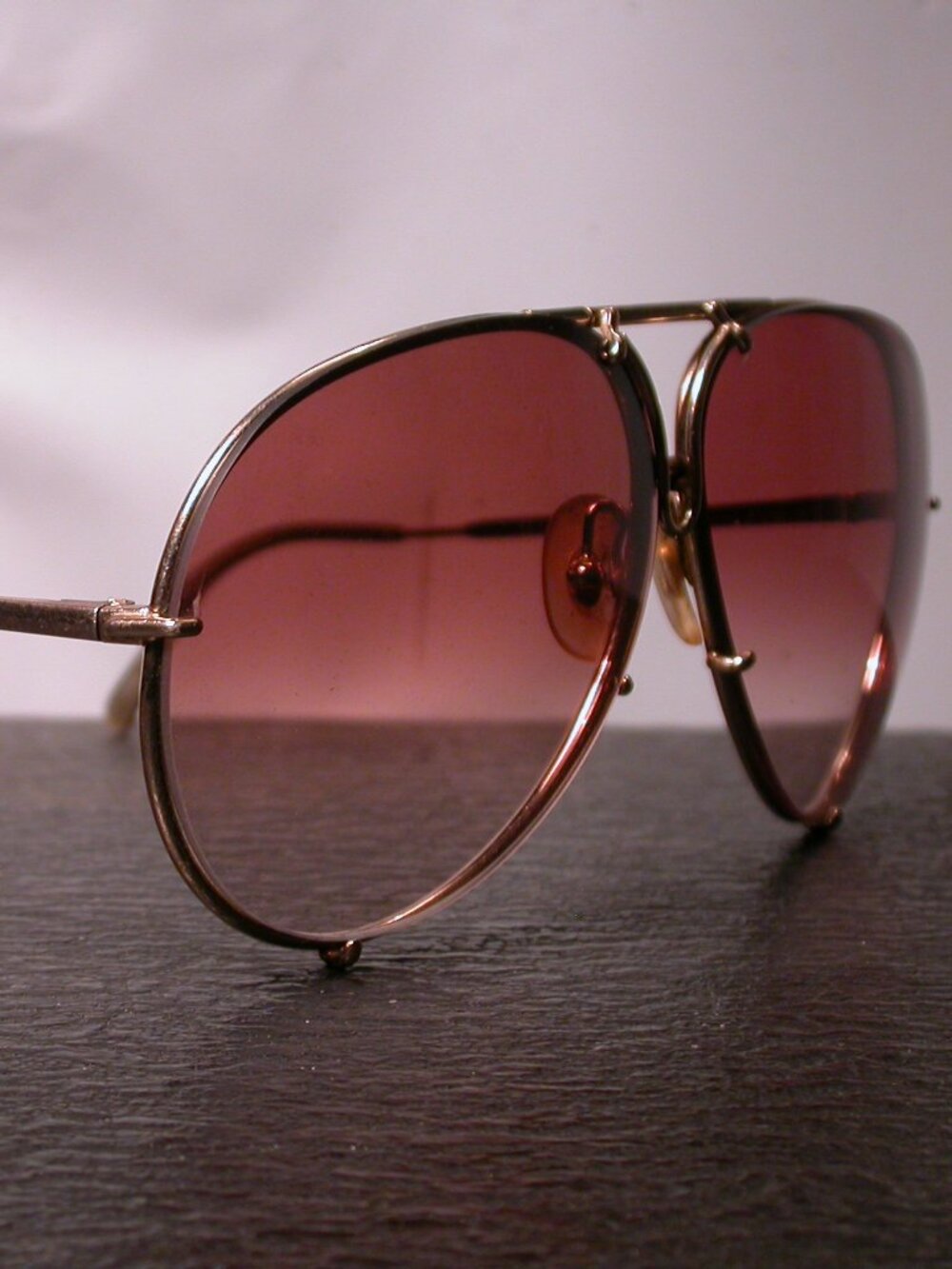 Vintage Porsche Design Aviator Sunglasses Gold Bold Shades Made in Austria
